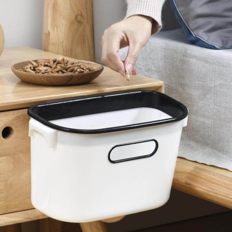 厨房壁挂垃圾桶小号家用橱柜门挂式拉圾筒卫生间塑料废纸篓简约定