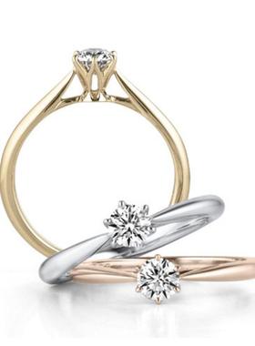 JZ040活口可调节仿钻石戒指色玫瑰金结婚钻女戒50分订婚钻戒定制