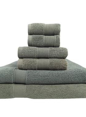 棉浴巾六件套精梳棉2方巾2毛巾2浴巾Bath towels工厂定制