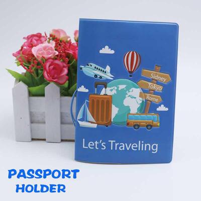Let's traveling环游世界旅行护照套 多功能护照证件机票收纳夹定