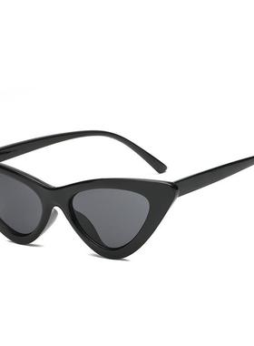 新款欧美复古三角猫眼太阳镜女潮小框墨镜男ins风街拍眼镜S17062