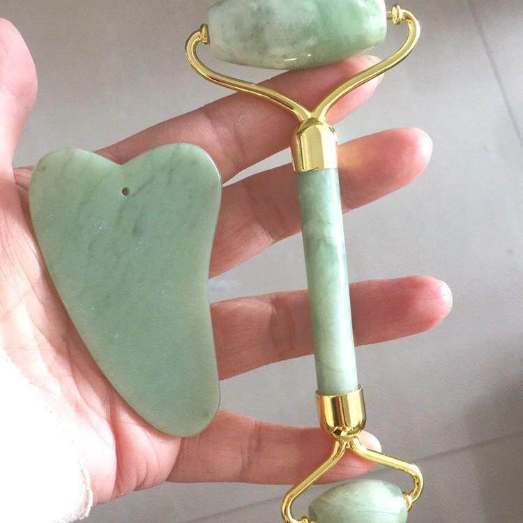天然玉石器 岫玉滚轮 脸部按摩器 面部棒玉推制定