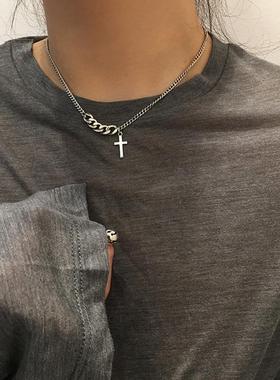 韩国ins风 复古短款毛衣链女网红简约小众轻奢项链气质百搭定制