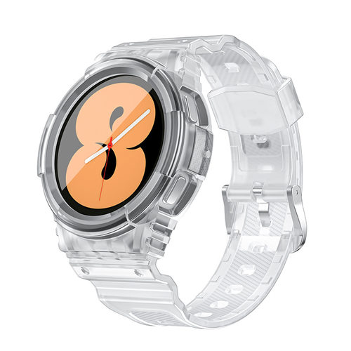 适用三星Galaxy Watch4/5手表TPU保护壳一体透明表带运动40/44mm