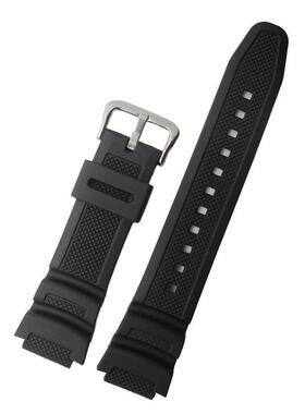 黑色18mm凸口表带电子表手表AE-1000w表带橡胶AQ-S810W/W-S200H