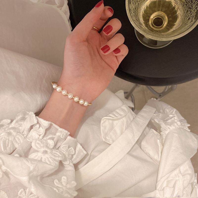 淡水珍珠巴洛克手镯女生韩国感手饰ins小众设计轻奢简约2027