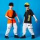 女童爵士舞服装 嘻哈马甲套装 hiphop 短袖 儿童街舞潮服男童演出童装