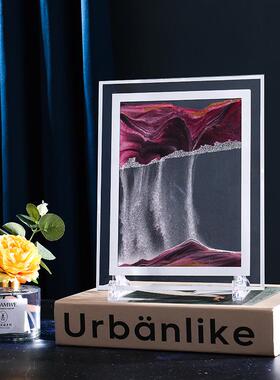 直销流沙画客厅摆件 创意玻璃3d立体沙漏画装饰家居艺术礼物定制