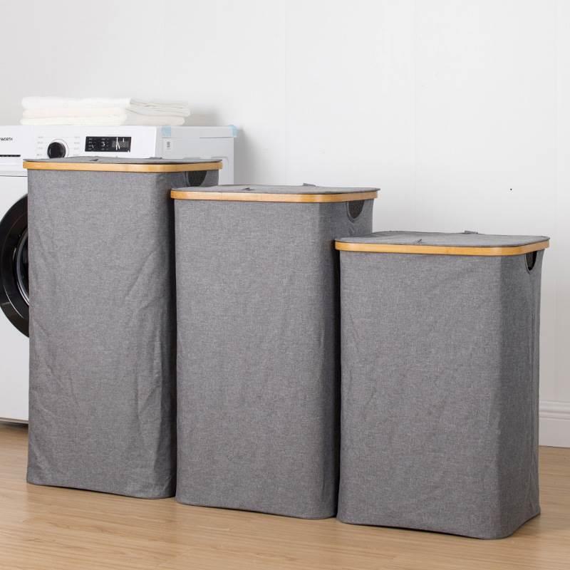 脏衣篮带网兜收纳篮 脏衣服收纳筐洗衣篮收纳袋可折叠 热销