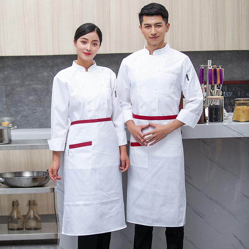 餐饮酒店中西餐厅五星总厨后厨师工作服长袖秋冬装厨师长工装制服