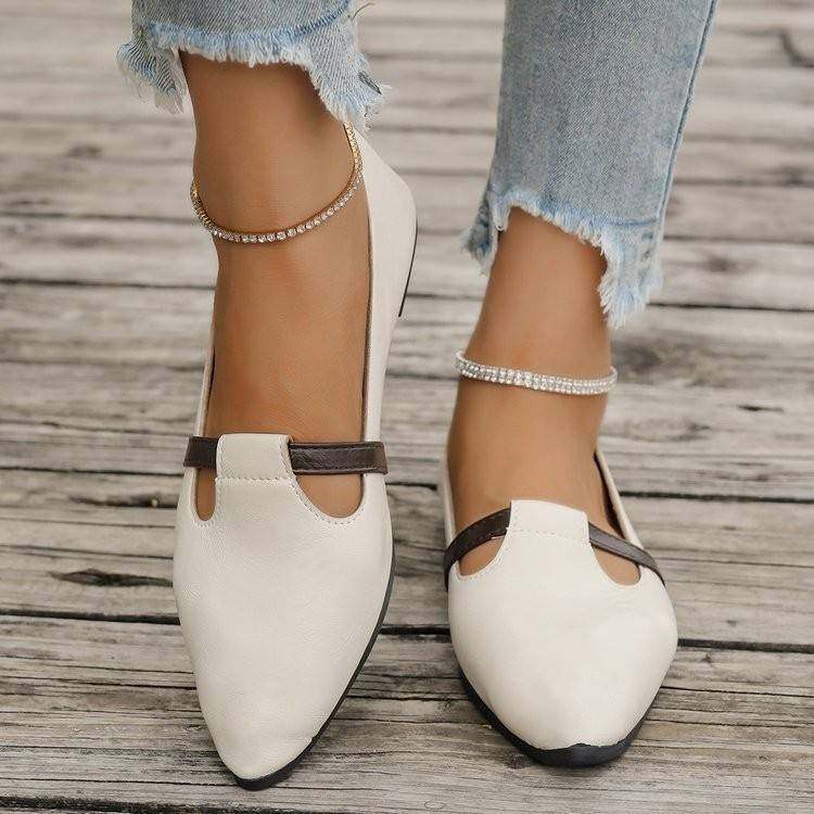 外贸新款2026新款春秋季尖头低跟平底软面软底休闲百搭舒适单鞋女,女鞋,浅口单鞋,淘宝优惠券,粉丝福利购,淘宝优惠卷