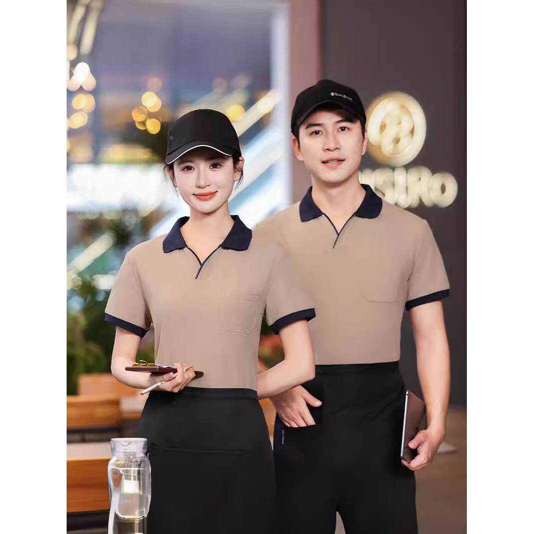 夏季半袖透气女T恤新款保洁服酒店客房清洁工作服医院保姆护工服