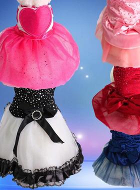 2025春款黑色镶钻礼服泰迪幼犬博美狗狗衣服裙子定制