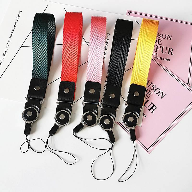 新款手机腕带挂绳纯色丝带艺制作二合一挂件卡套DIY饰品配件