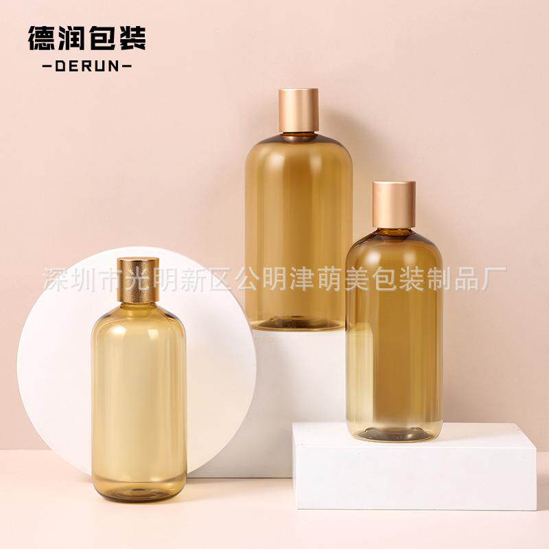 500ml玫瑰金露塑料瓶350ml避光露精华水瓶洗发水沐浴露瓶