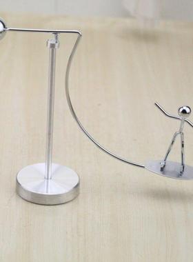 叶子铁人滑雪橇摆件创意金属工艺品好玩桌面装饰摆件定制