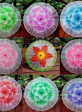 茉莉花开伞 茉莉花情怀 舞蹈演出道具伞古典花伞透明走秀旗袍秀伞