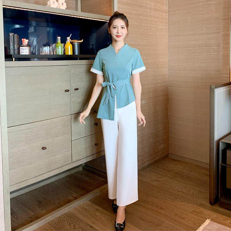 2026新品养生会所茶馆采耳工装足疗足浴按摩沐足工衣女师制服