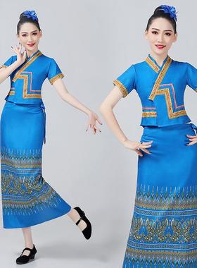 异国风情泰国男女装泰国裹裙筒裙套装傣族服饰西双版纳傣服装演出