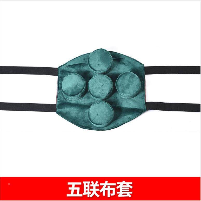 新款家用随身灸布套 五连滤烟加厚腰腹部五联艾灸衣绿色定制
