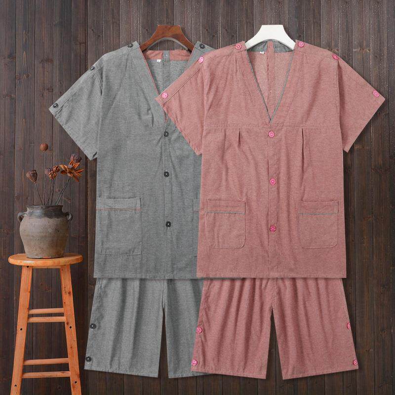 艾灸服女短款服服采耳服男前后开磨毛面料汗蒸服中医调理