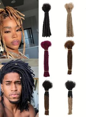 外贸优质人发接发真人发脏辫human hair dread lock extensions定