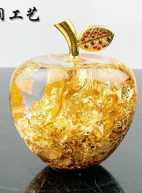 新款上市金箔工艺品摆件 创意平安夜保险公司送朋友礼品定制