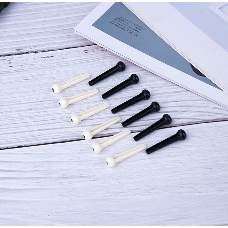 乐器吉他配件 民谣吉他弦钉 固弦锥弦柱琴锥尾钉白色黑色定制