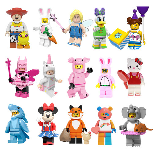 抽抽乐人仔拼装积木玩具鲨鱼巴斯