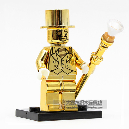 兼容小金人拼插积木6儿童玩具
