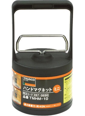 日本TRUSCO中山手磁铁迷你吸附力40N磁性吸盘 TMHM-10