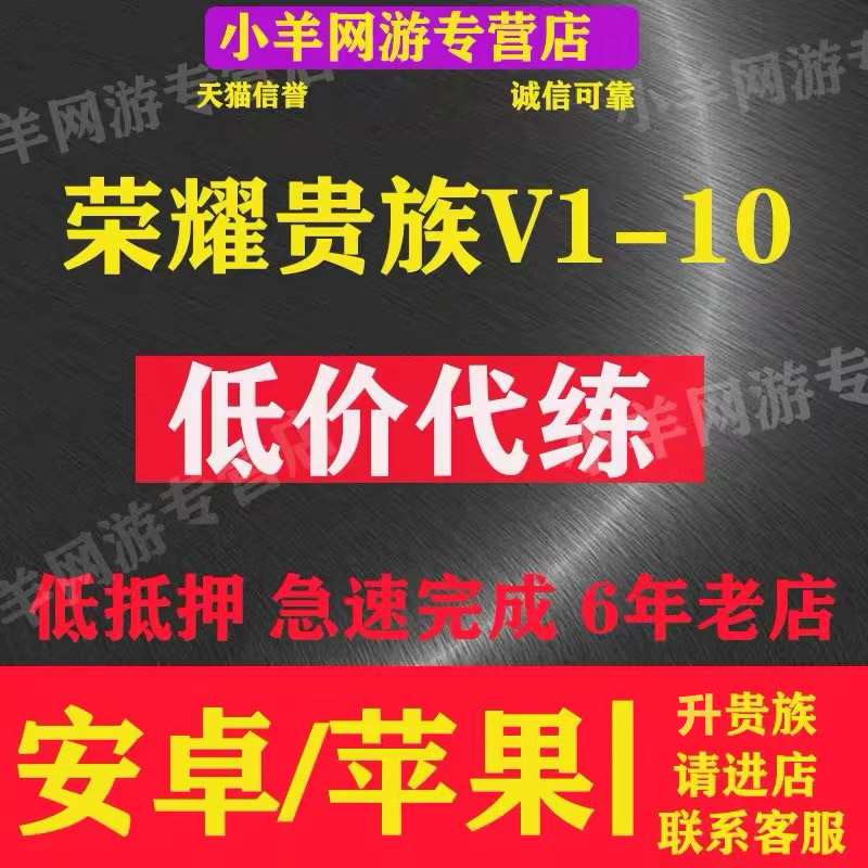 王者荣耀升贵族积分代升贵族10升贵族等级贵族8成长值安卓苹果