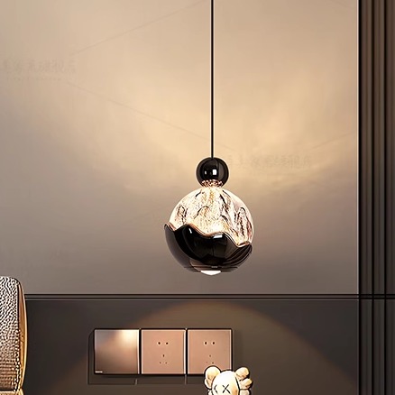 意式轻奢卧室床头小吊灯现