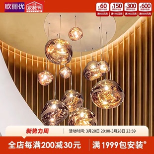 餐厅楼梯客厅设计感吧台公寓熔岩灯tomdixon卧室北欧吊灯玻璃吊灯