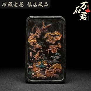 国家非遗 1985年制 清代乾隆老墨版《浩渺玄海》收藏级老墨块 程君房墨条高档古收藏徽墨礼品礼物 文房四宝