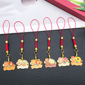 卡通新年生肖马锌合金红色手机绳挂件创意防丢手机链包包饰品挂绳