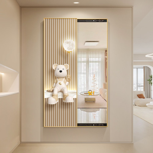 暴力熊推拉隐藏式全身镜挂