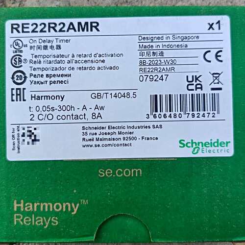 议价时间继电器RE22R2AMR，，印尼制造，