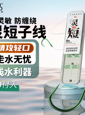 詹品短子线成品双钩金袖伊势尼金海夕伊豆防缠绕原丝鱼钩钓鱼用具