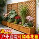花架户外庭院栅栏围栏爬藤架室外防腐木种植箱露台阳台隔断花箱