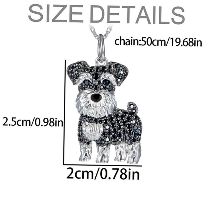 Exquisite and Cute Schnauzer Dog Pendant Necklace for Women