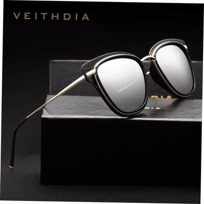 VEITHDIA Womens Sun glasses Polarized Mirror Lens Luxury