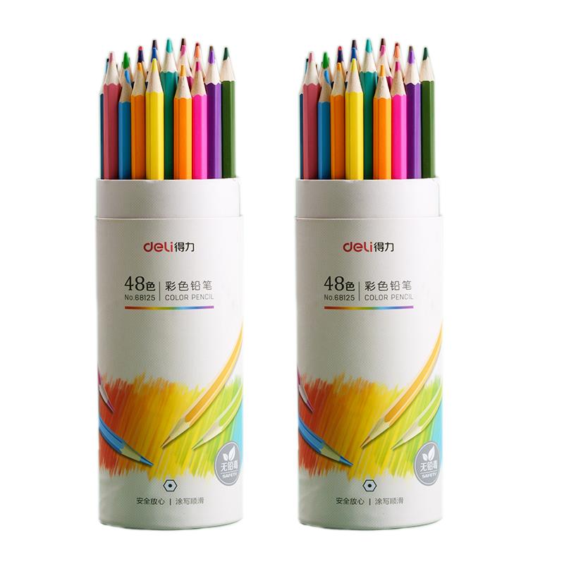 Colour pencil painting students use 48 colour pencils with a