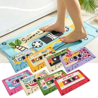 1Pcs Durable Doormats Non-Slip Rugs Cassette Music Tape