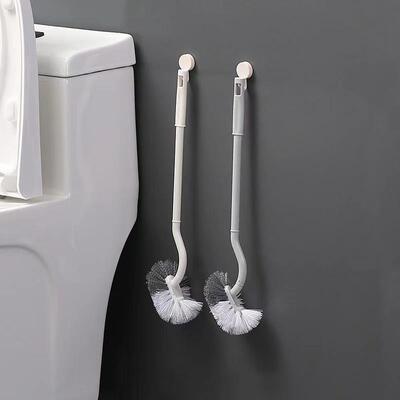 Toilet brush long handled soft bristled plastic toilet brush