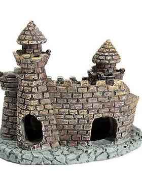 Aquarium Resin Castle Fish Tank Decorations Castle Tower Orn