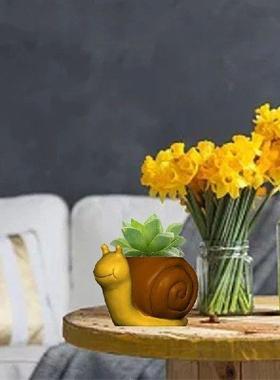 Animal Snails Shaped Cartoon Flower Pot Silicone Molds