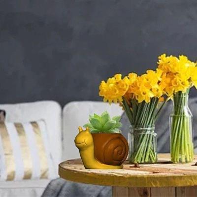 Animal Snails Shaped Cartoon Flower Pot Silicone Molds