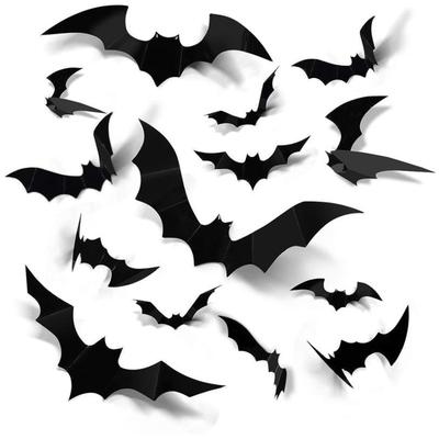 PETthree-dimensional bats for Halloween decorations on walls