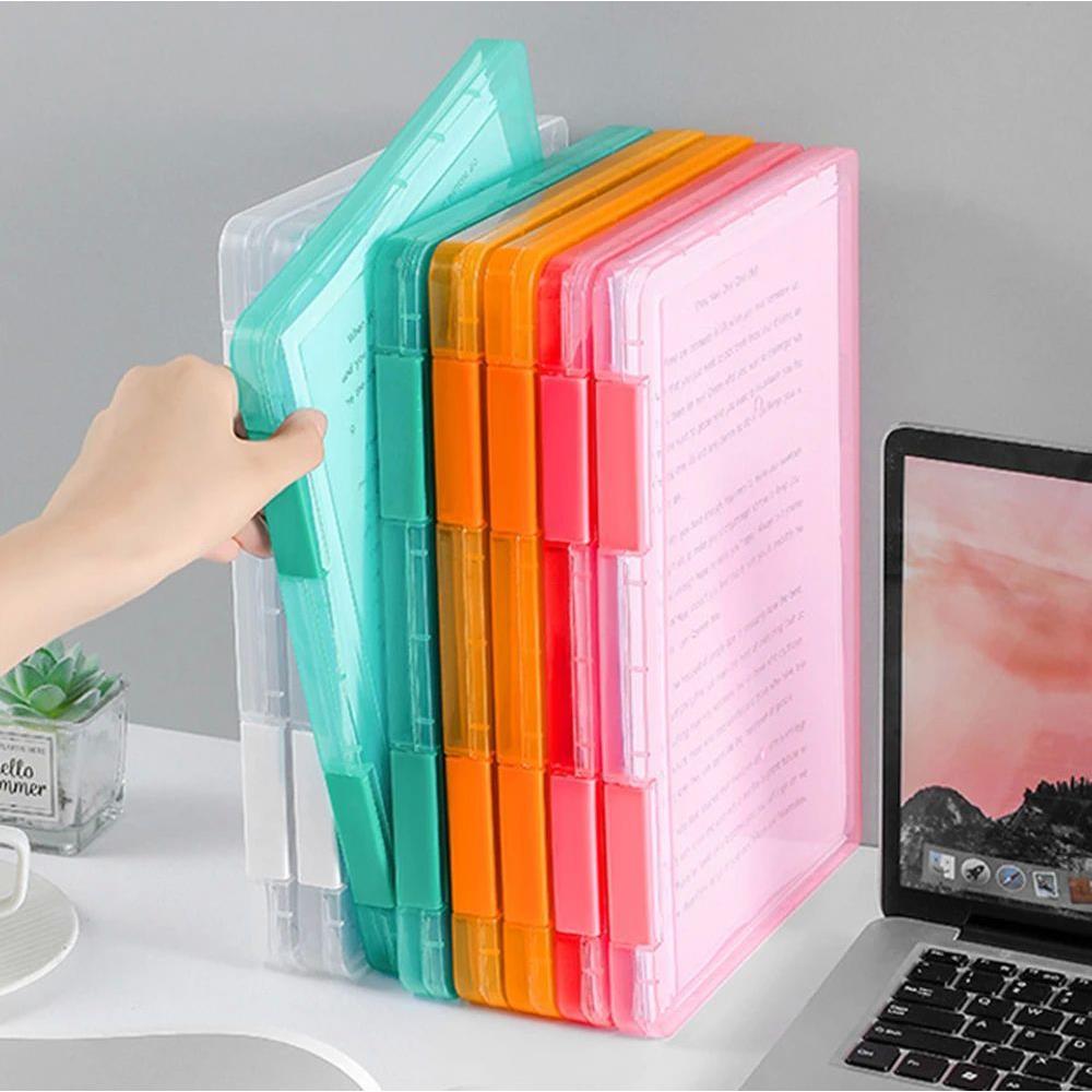 Plastic A4 File Case Document Organizer Box Transparent Stor